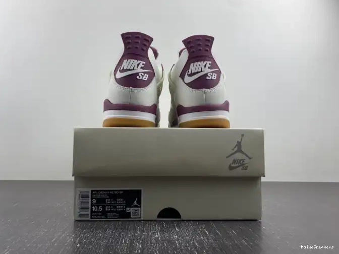 MaikeSneakers x Jordan 4 Sapphire DR5415-102 Red SB 0529